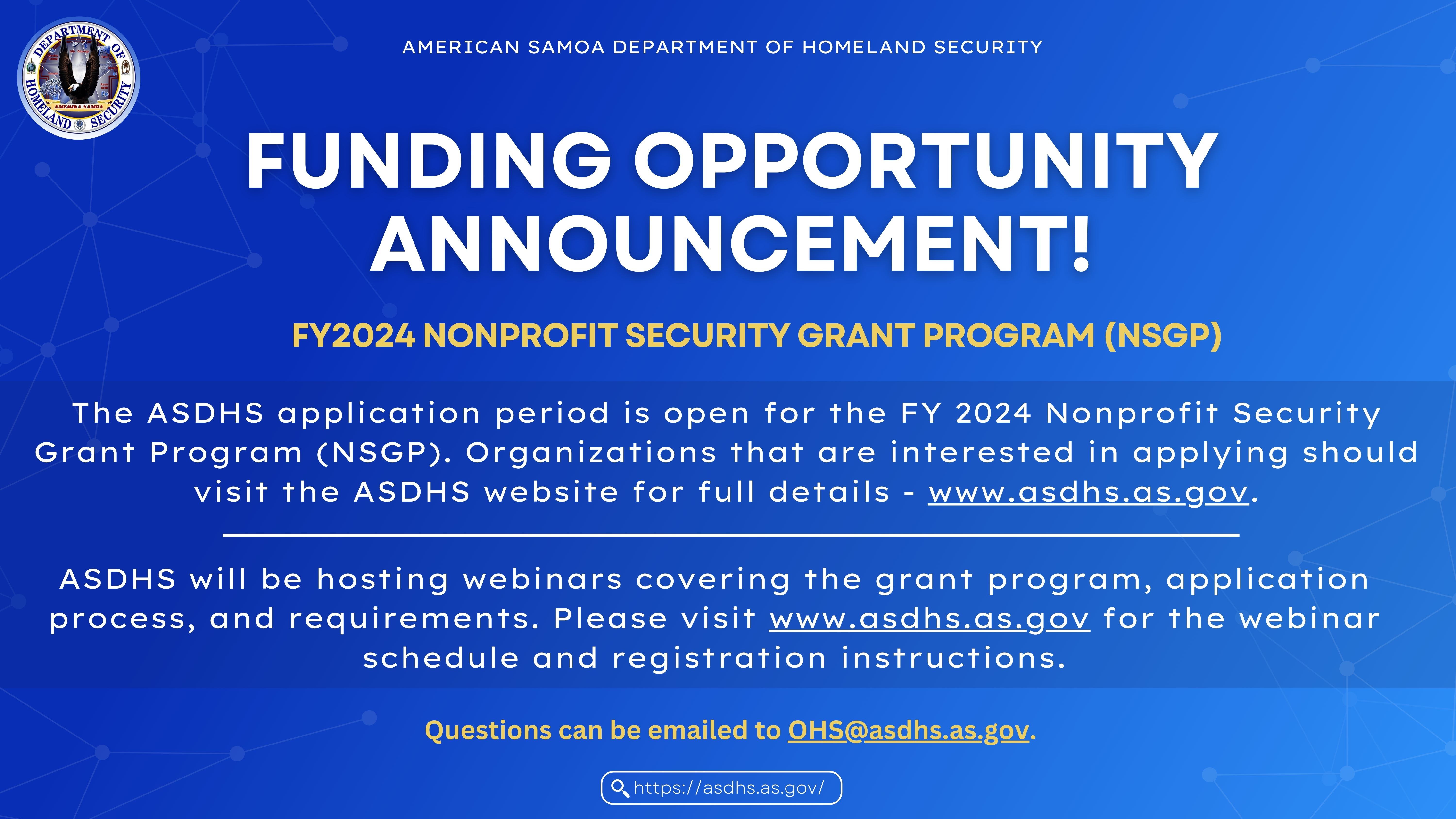 ANNOUNCEMENT